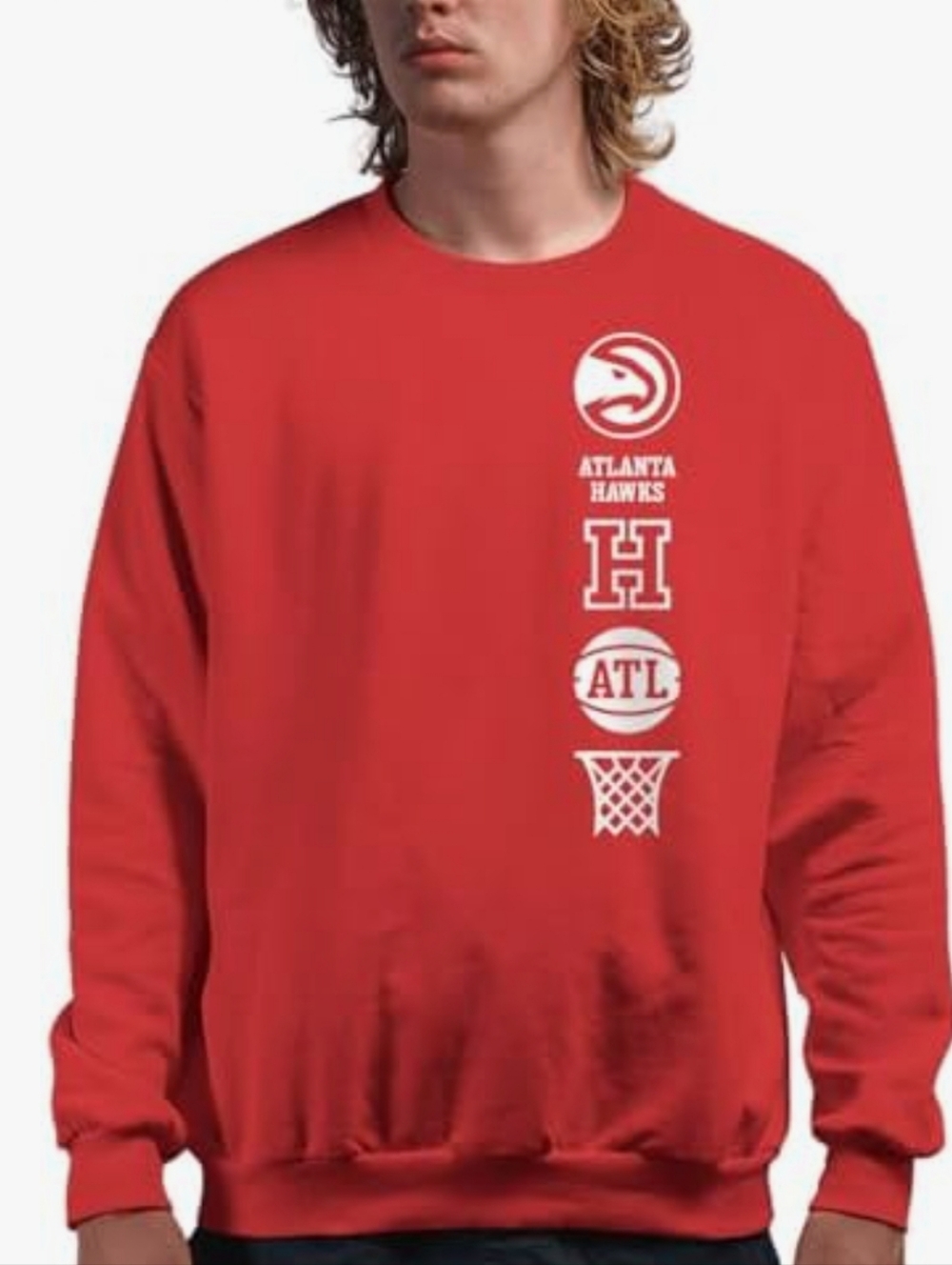 New Junk Food X NBA Houston Rockets Red Crewneck Sweatshirt Size US Men's Large